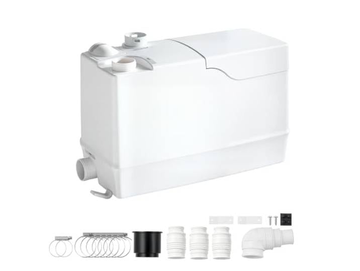 VEVOR Pompe Relevage Douche 800 W 200 L/min Levage 10 m Pompe Eaux Grises pour Salle de Douche\, Évier de Cuisine\, Sous-sol\, Buanderie\, avec 3 Entrées\, Lame Inférieure\, Clapet Anti-retour Intégré