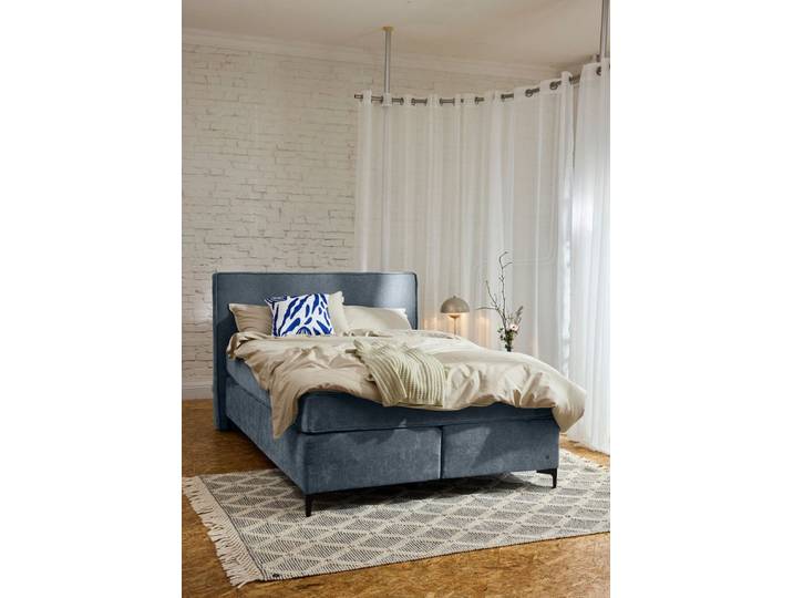 TOM TAILOR HOME Boxspringbett MODERN BOX – klassisch-modernes Boxspringbett mit zwei Kopfteilen, in vielen schönen Stoffen