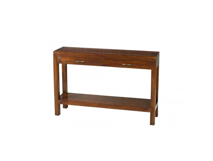 Console moderne rectangulaire 2 tiroirs en mindi