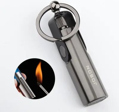 Inspire Daily Merch Waterproof Survival Match Lighter Keychain Portable Outdoor Fire Starter Tool silver