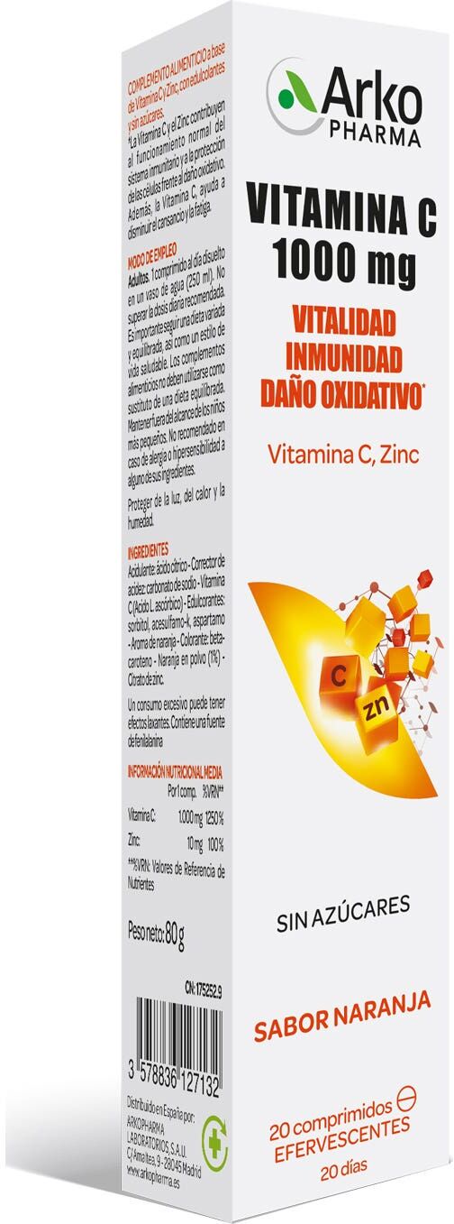 Arkopharma Vitamina C 1000 mg Efervescente 20 comp