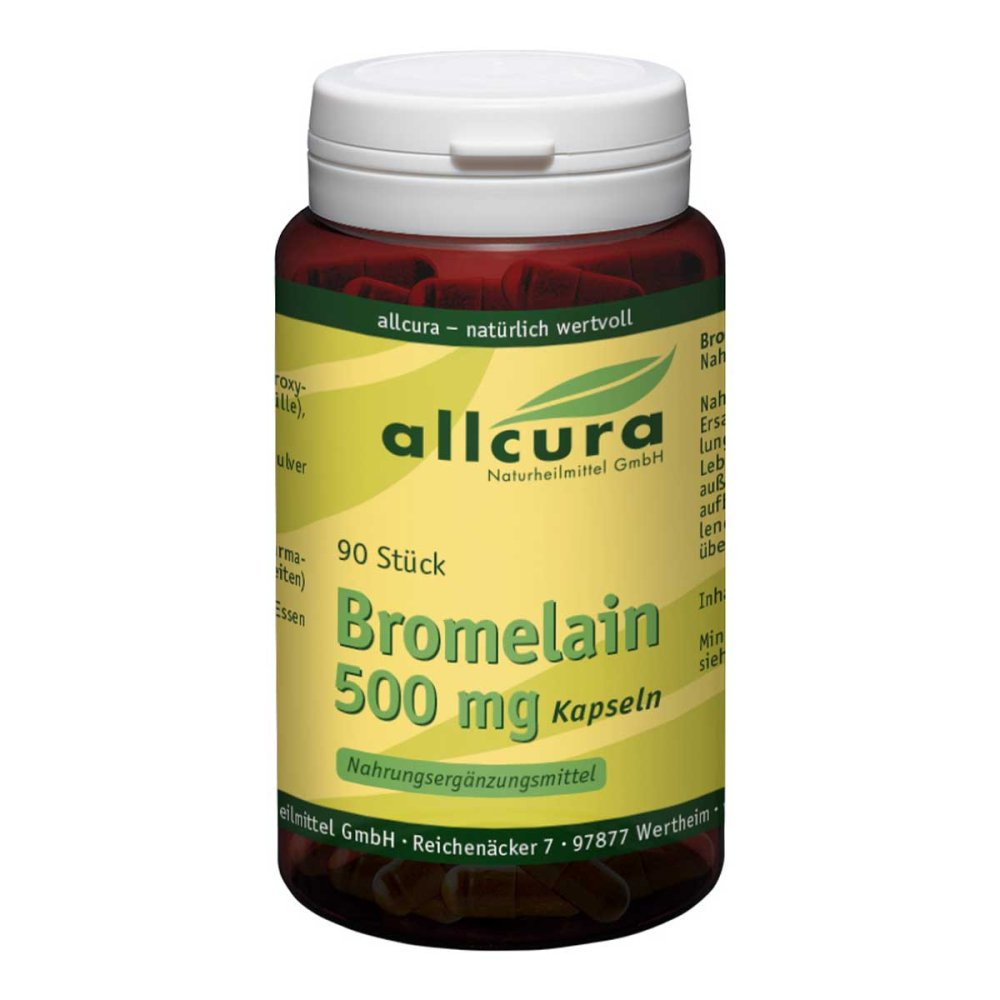 allcura Naturheilmittel GmbH Bromelain 500 Mg Kapseln 18410081
