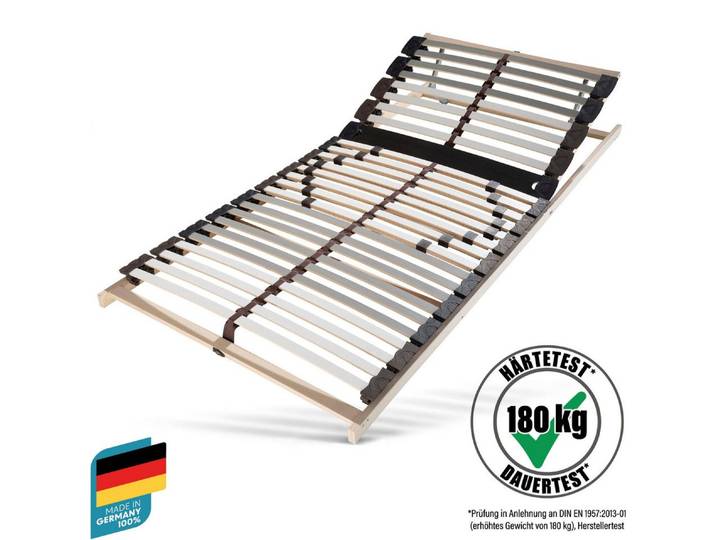 Lattenrost Maxi Strong, Beco, Kopfteil manuell verstellbar, Fußteil nicht verstellbar, Lattenrost in 90x200 cm und weiteren Größen, ideal bei hoher Belastung