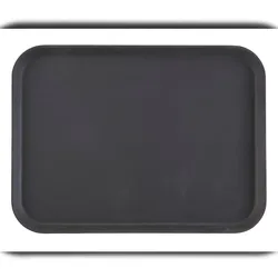 CAMBRO - 1520CT-110 - Rechteckiges Tablett aus CAMTREAD FIBRE GLAS mit ANTI-SKID Oberfläche/hohem Profil - 38x51,5 cm - Schwarz