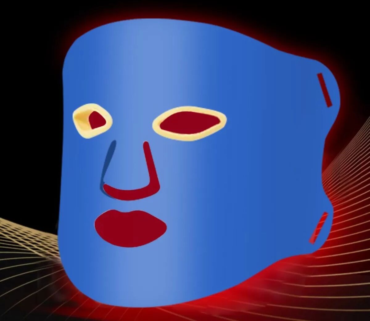 INF 7-Farben LED Gesichtsmaske Phototherapiegerät für Hautverjüngung und Aknebehandlung Blau