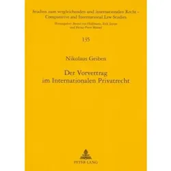 Geiben:Der Vorvertrag im Internationale, Fachbücher von Nikolaus Geiben