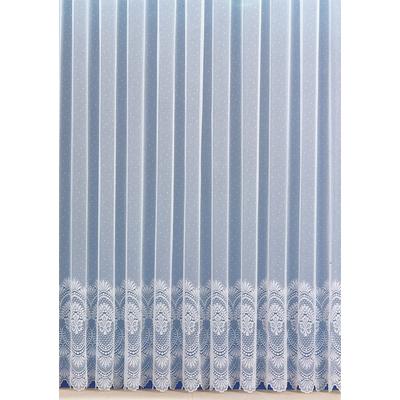 Gardine WECKBRODT "Napoli", Weckbrodt", weiß, B:450cm H:245cm, Polyester, Gardinen, Gardine, jacquard, gebogt, Bordüre, Sockel