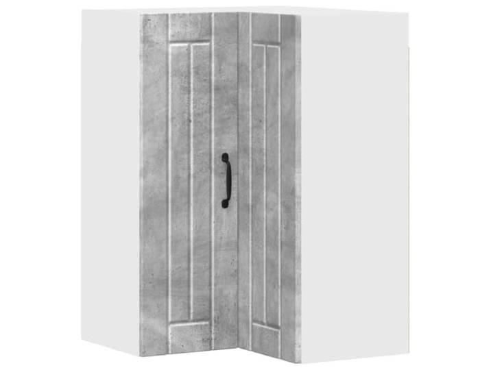 Küchen-Wandschrank 57 x 57 x 80 cm Betongrau Holzwerkstoff mit 2 Türen Holzwerkstoff, elegante moderne Optik, für Innenküchen, schlichte Funktionalität, wertet die Küchenästhetik auf