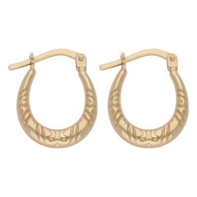 Paar Creolen FIRETTI "Schmuck Geschenk Gold 375 Ohrschmuck Ohrringe", gold (gelbgoldfarben), Ohrringe, Damen, Gelbgold 375