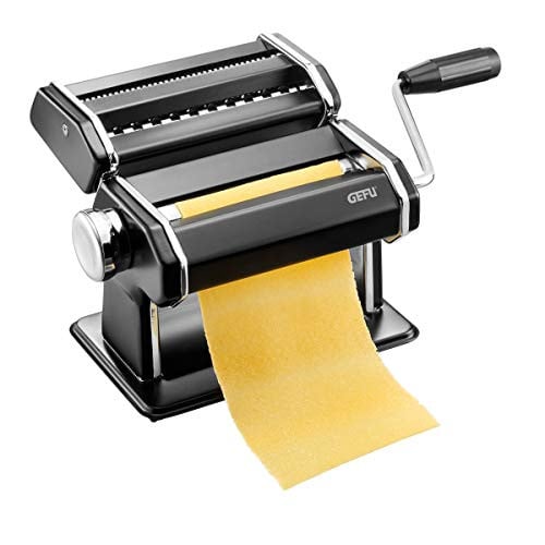 GEFU Perfetta 89426 Pastamachine, zwart mat, voor lasagne, tagliolini en tagliatelle