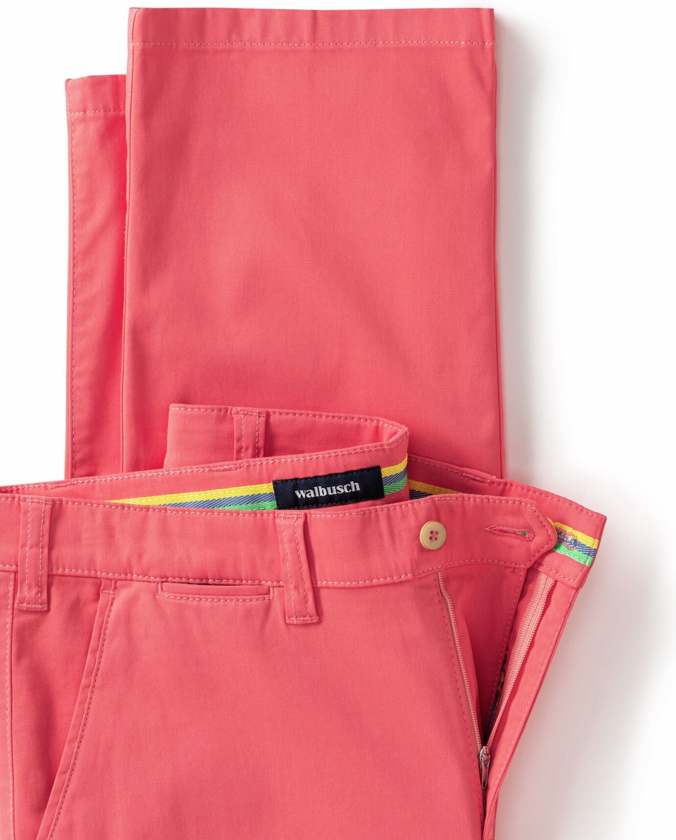Walbusch Urlaubs-Chino, Regular Fit#normale Größen#untersetzte Größen, Farbe Rot, 48, super bequem toller Farb-Effekt Herren