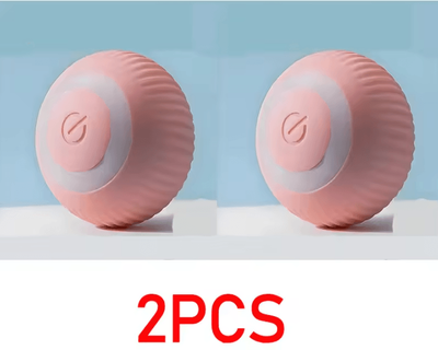 Inspire Curations Interactive Automatic Rolling Cat Ball Toy Smart Self Moving Exercise Ball 2pcs pink Pink