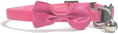 Uplift Essentials Adjustable Bow Bell Cat Collar Necklace rose