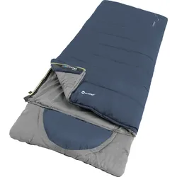 Outwell Contour Lux Deep Blue Deckenschlafsack wendbar 220 cm Reißverschluss links
