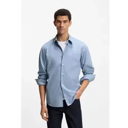 BOSS für Herren. 50543498 Relegantes Hemd blau (M), Lässig, Party, Baumwolle, Klassisch, Langarm
