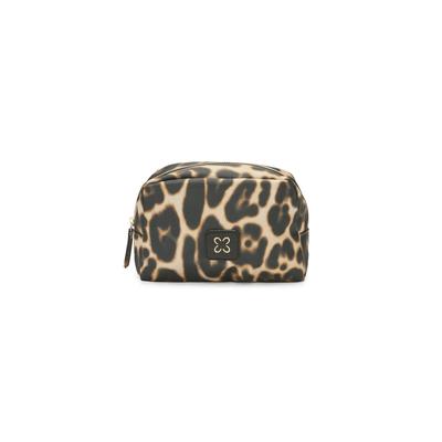 Kosmetiktasche CODELLO "Codello Tasche", Damen, braun (kamel), Obermaterial: 100% Polyester PES., Taschen Kosmetiktasche, mit Leo-Muster