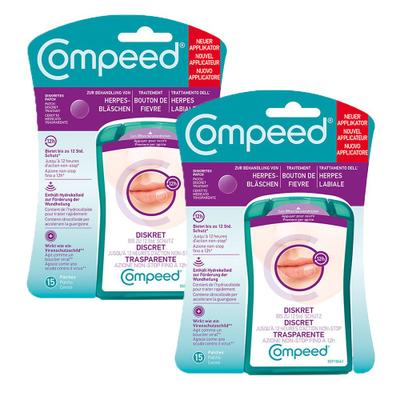 Compeed Herpesbläschen Patch Doppelpack 2x15 St Pflaster