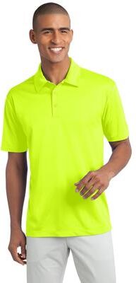 Port Authority K540 Silk Touch Performance Polo Shirt in Neon Yellow size 4XL   Polyester
