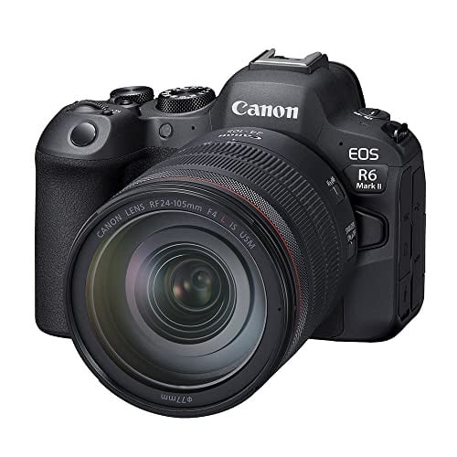 Canon EOS R6 Mark II Full Frame spiegelloze camera met RF 24-105mm F4L IS USM lens, 24,2 megapixels, 4K 60p, Zwart