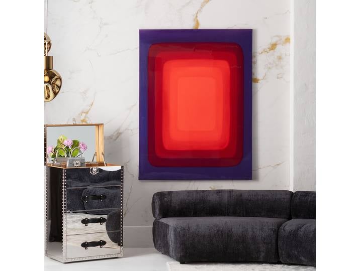 Toile Tendance Type C Coton Bleu/Rouge/Rouge/Bleu 120 x 160 x 3cm