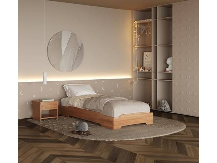 Krok Wood Massivholzbett Emily (stapelbar) in Buche 90x200 cm