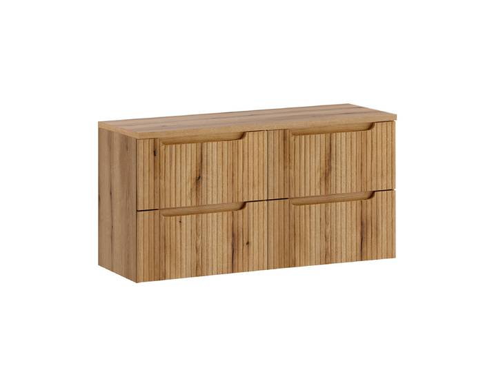 Meuble sous-vasque 120cm 4 tiroirs plan de toilette Riva Bois