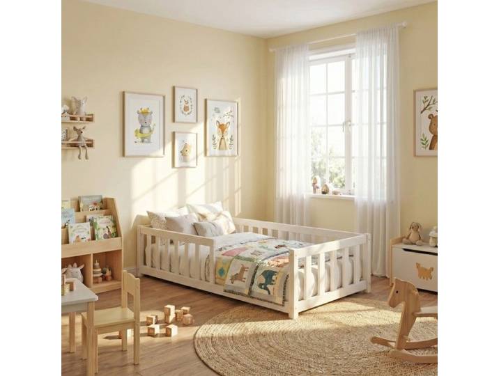 Lit 70x140 Nino avec Matelas et sommier / Blanc