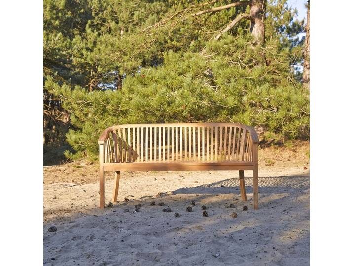 Outdoorbank für den Garten Balkon Veranda aus Teakholz Ernest 140 cm - Natur