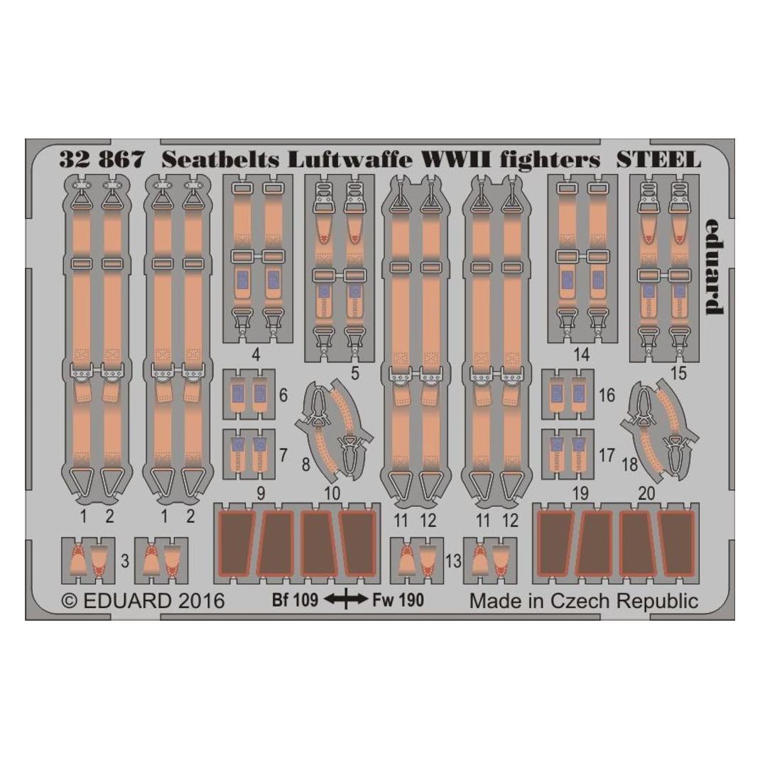 Eduard Seatbelts Luftwaffe WWII fighters STEEL (32867)