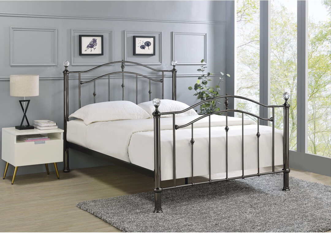 Ophelia & Co. Wilkins Bed Frame Black King (5ft)