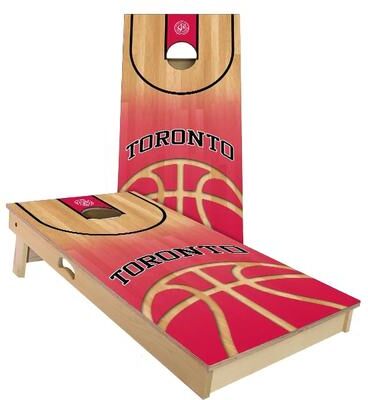 Skip's Garage Toronto Basketball Outdoor Cornhole Board Set