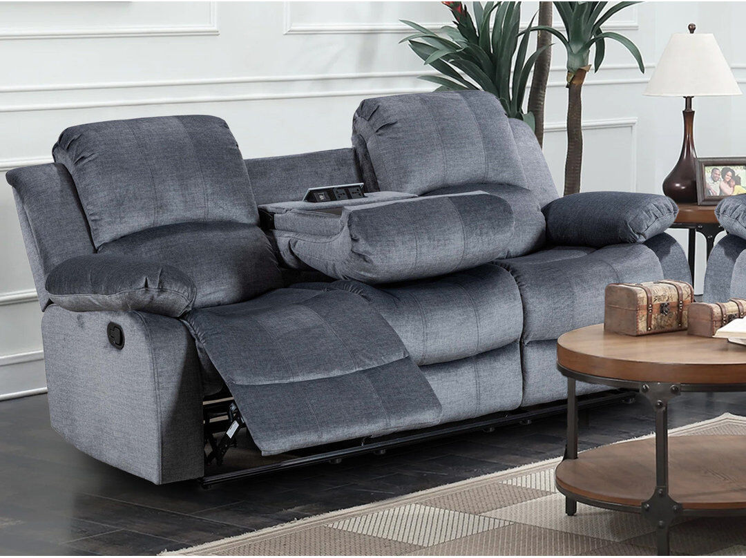 Latitude Run Alaiyna Wide Home Theater Recliner Recliner Manual Grey 3