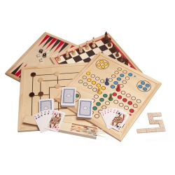 Klassik Games Spielesammlung - Holz - inkl. 10 Spiele-Klassiker 241662
