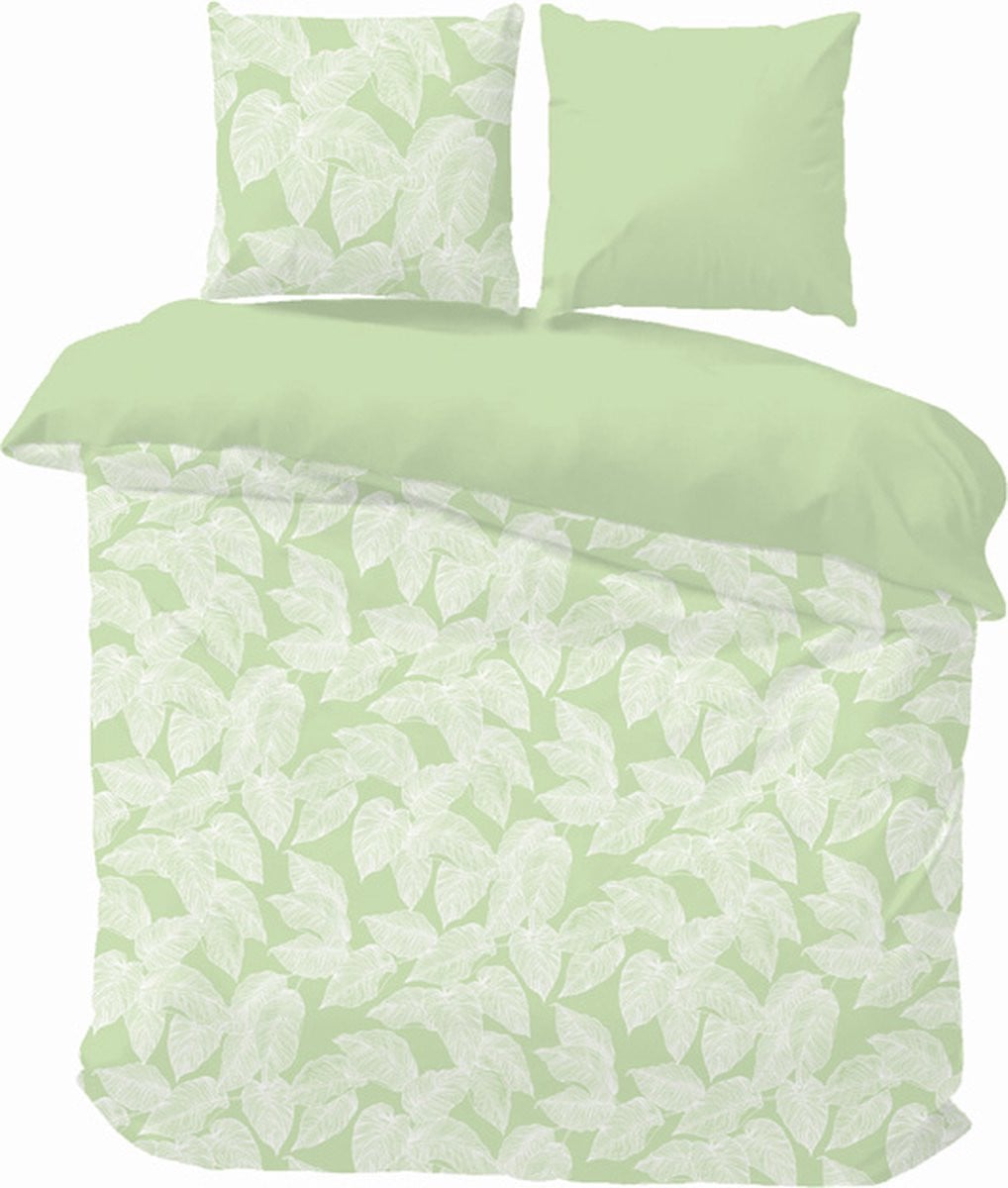 iSleep Dekbedovertrek Chantal Eenpersoons Groen 140x220 cm