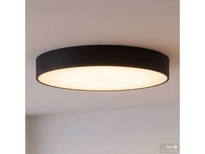 Deckenleuchte SOLYX 40 x 5 x 40cm Schwarz/Schwarz Eisen, pulverbeschichtet LED LED-Platine