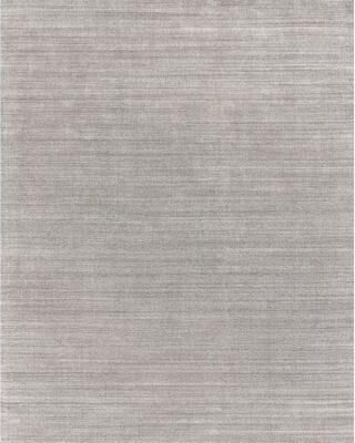 EXQUISITE RUGS Sanctuary Hand-loomed Bamboo Silk/Wool Grey Area Rug.