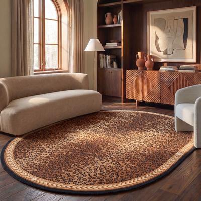 SAFAVIEH Handmade Chelsea Cayla Leopard French Country Wool Rug