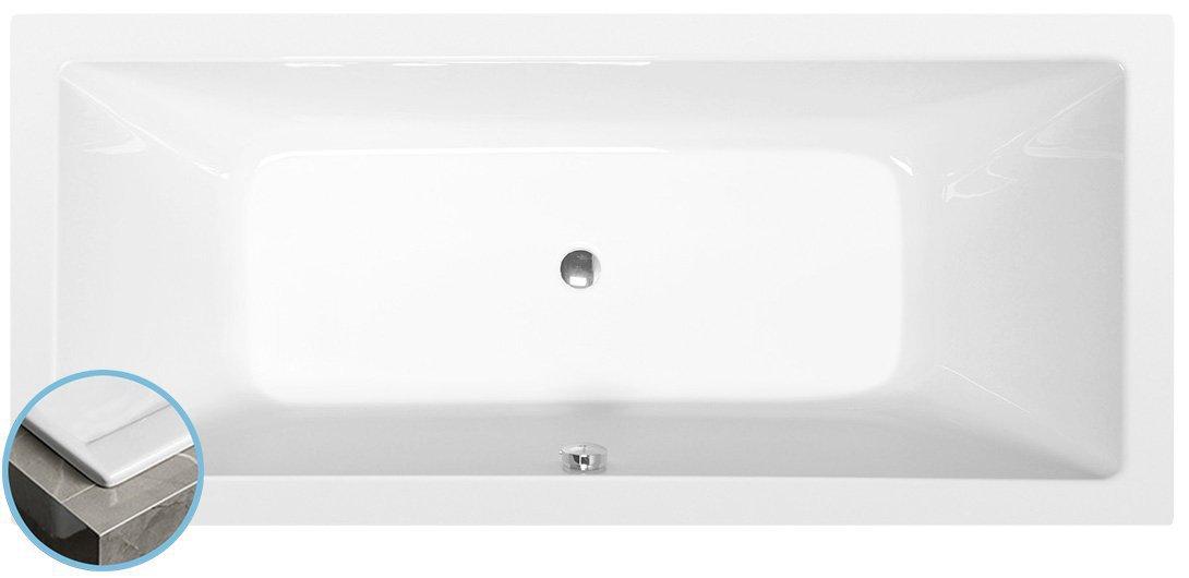Polysan KRYSTA SLIM Rechteckwanne 180x70x39cm, weiß