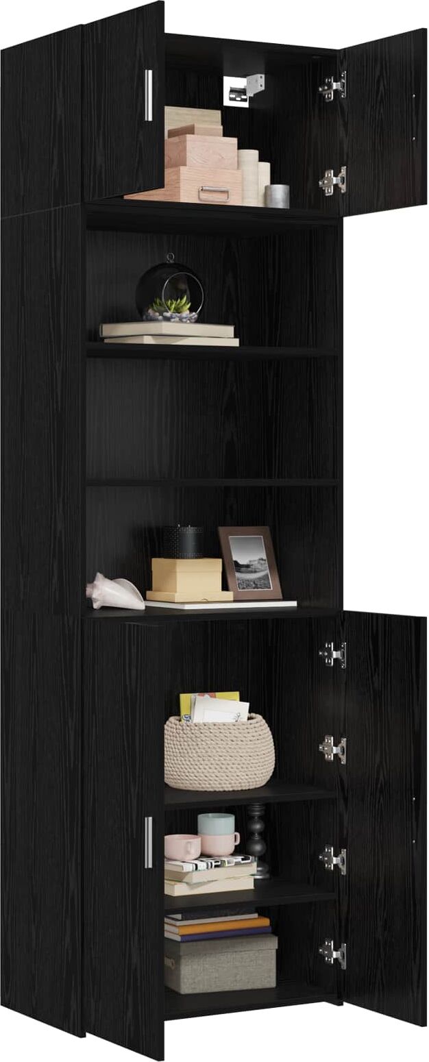 vidaXL Cabinet de rangement avec étagères Chêne noir