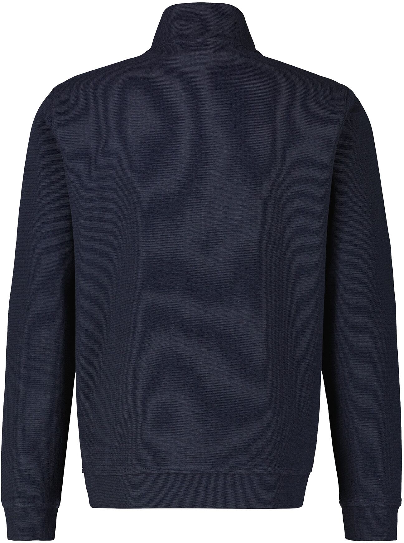 Sweatshirt LERROS "Sweat-Troyer in Strukturqualität", Herren, Gr. 6XL, blau (classic navy), 94% Baumwolle, 4% Polyester, 2% Elasthan, Sweatshirts Sweatshirt classic navy 6XL