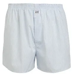 Jockey Woven Poplin Boxer Shorts Weiß Streifen Baumwolle Medium Herren