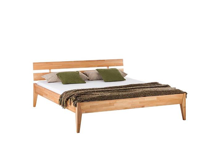 Massivholzbett JillWOOD 160 x 200cm Massivholz Kernbuche, geölt Braun/Beige/Kernbuche Kernbuche