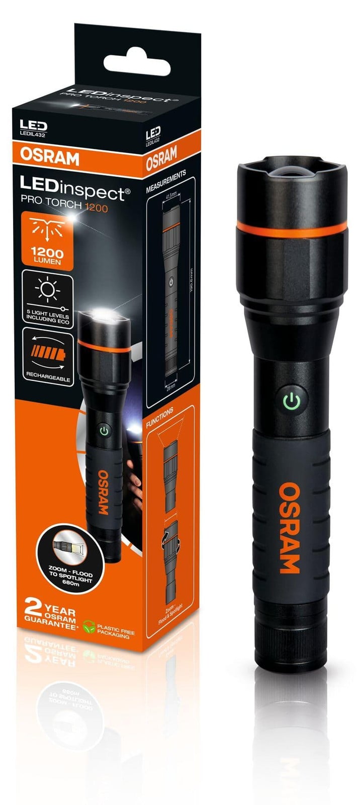 Osram LED Werklamp, 1200 lumen, 13,2 watt, 6000K, Inspectielamp