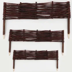 10 Beeteinfassungen aus Weide 20x100cm I Beetbegrenzung /Weidenzaun zur Beetumra...