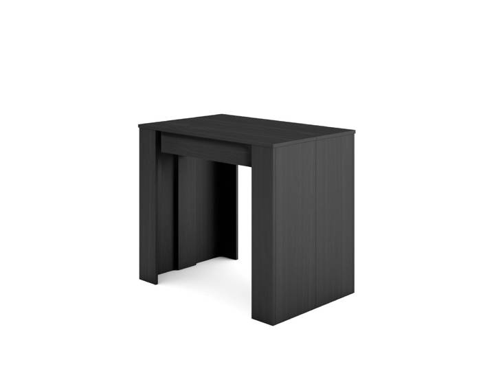 Table auxiliaire extensible effet bois noir 302x90x77cm