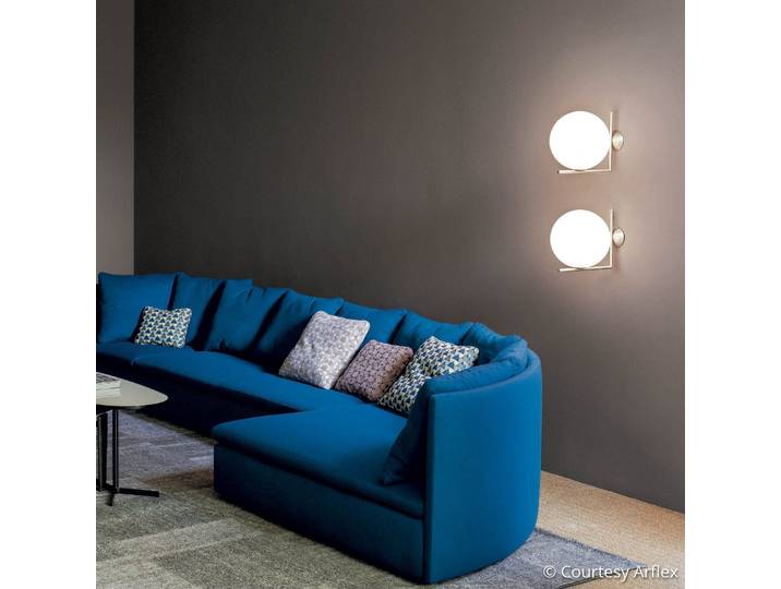 IC C/W2 Wandleuchte/Deckenleuchte Chrom - Flos - Wohnzimmer - Design - Glas - Kugel
