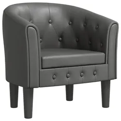 vidaXL Clubsessel Grau Kunstleder
