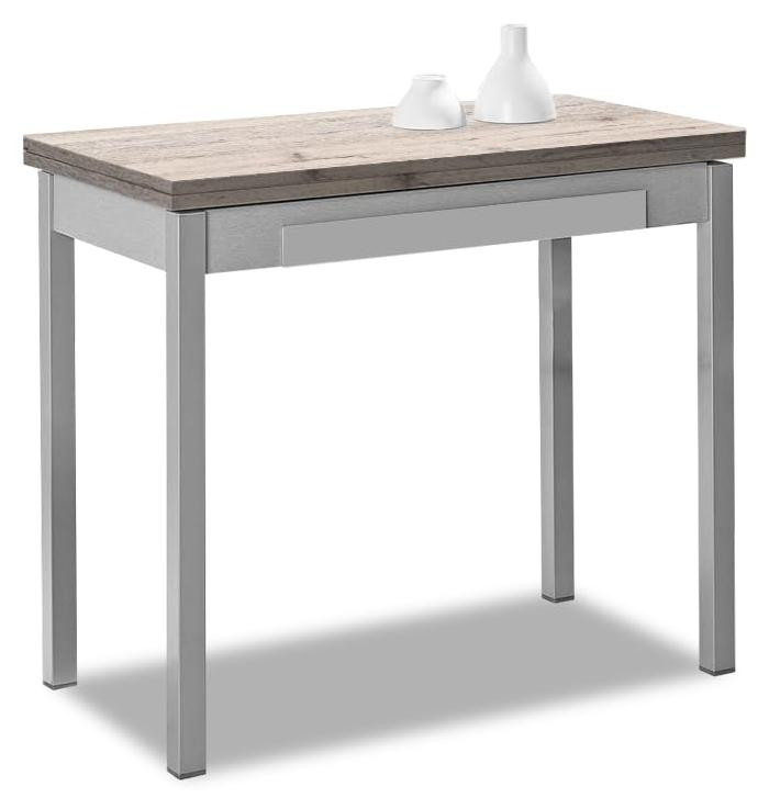 Dripio Klaptafel met laminaat tafelblad in motief Amundsen, B: 90 cm, D: 50 cm