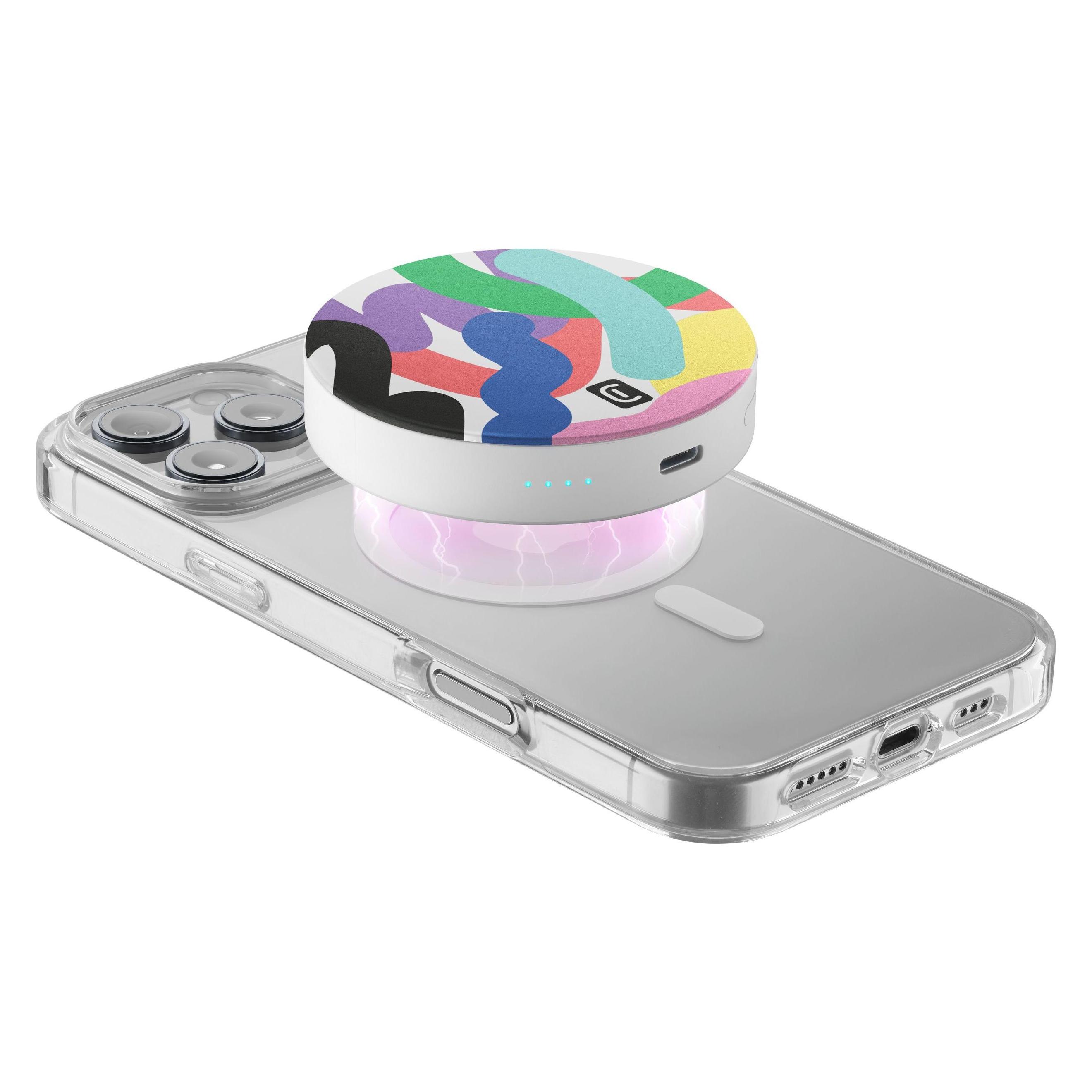 Cellularline Mag Vibe 3000, Powerbank MagSafe 3000 (3000 mAh, 5 W) (PBMAGROUND3000W)