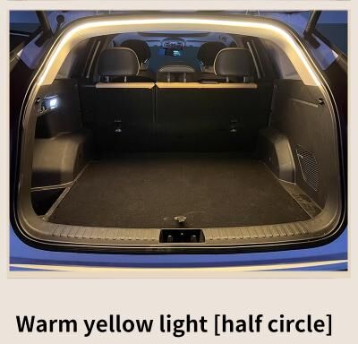 Of Wheels Deals LED Trunk Light Strip, Automatic Sensing, Wiring Free Car Ambient Interior Decoration, High Brightness Tailgate Lighting 2m Yellow Light